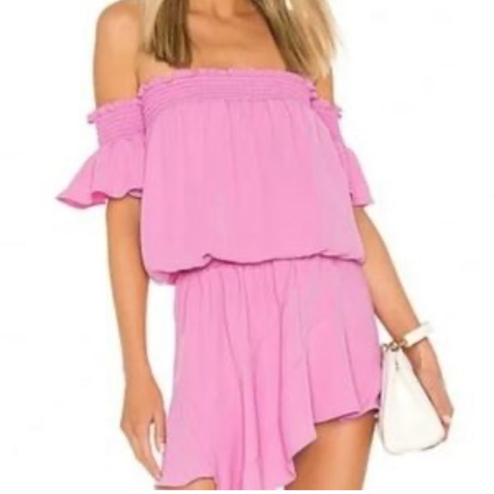 Amanda Uprichard Vibrant Pink Ruffle Dress